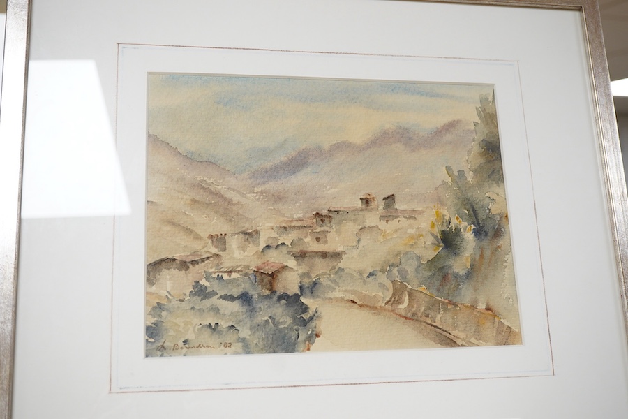 Luc Berendsen, Mediterranean landscapes, to include one of ‘Mallorca’, each signed and dated '82 and '84, two watercolours, largest 21 x 31cm